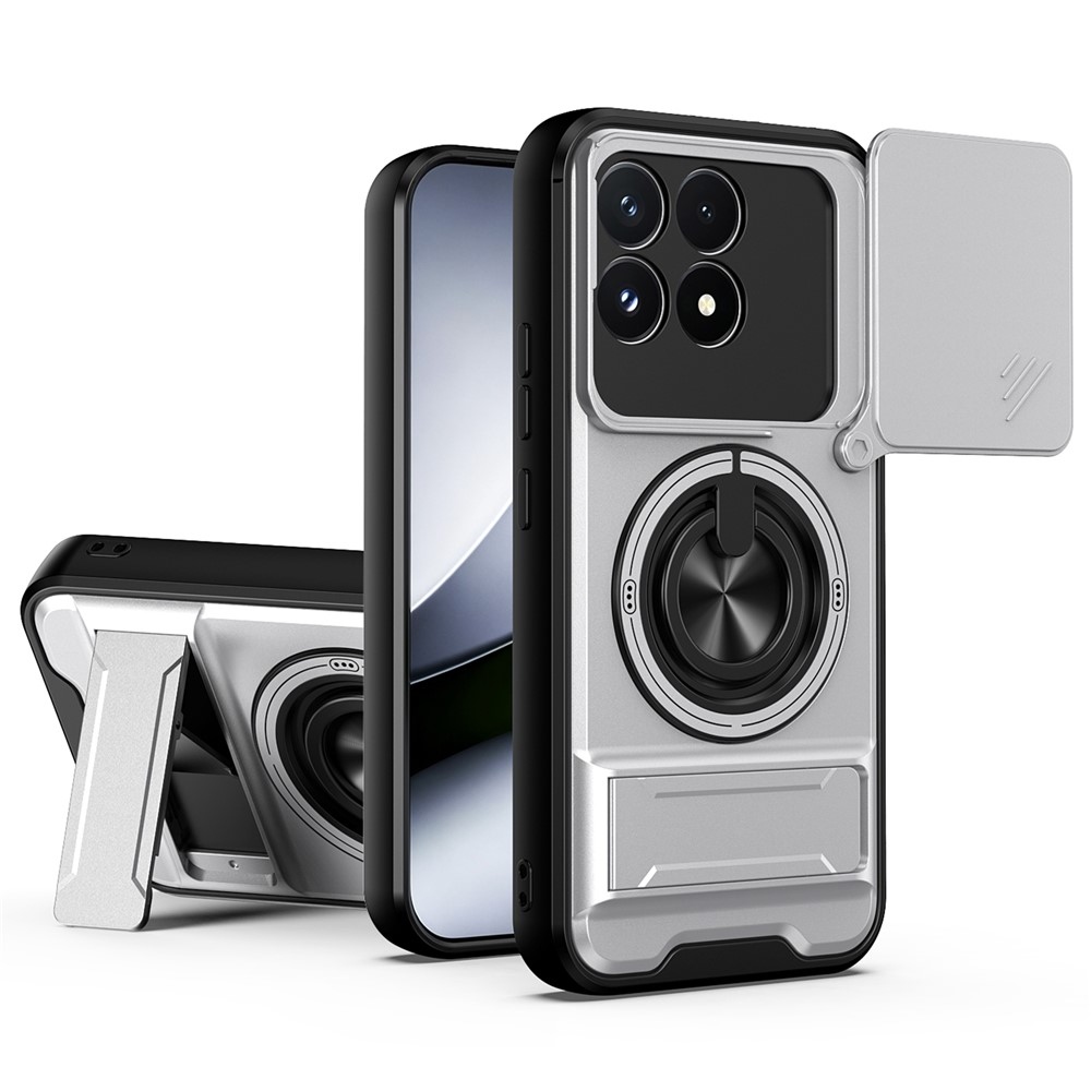 Robuste odolný kryt na Xiaomi Poco F9 Pro 5G - strieborný