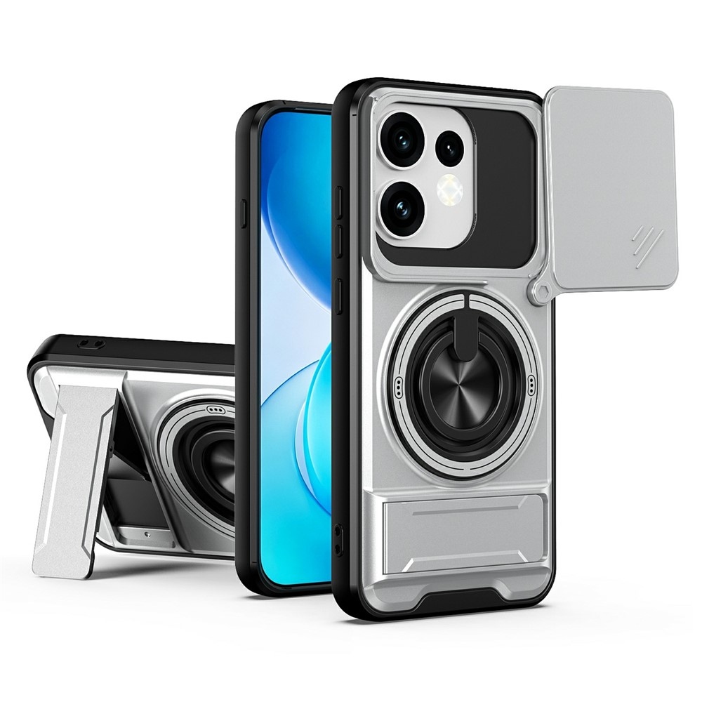 Robuste odolný kryt s MagSafe na Oppo Reno 16 Pro 5G/Oppo Reno 16 5G - strieborný