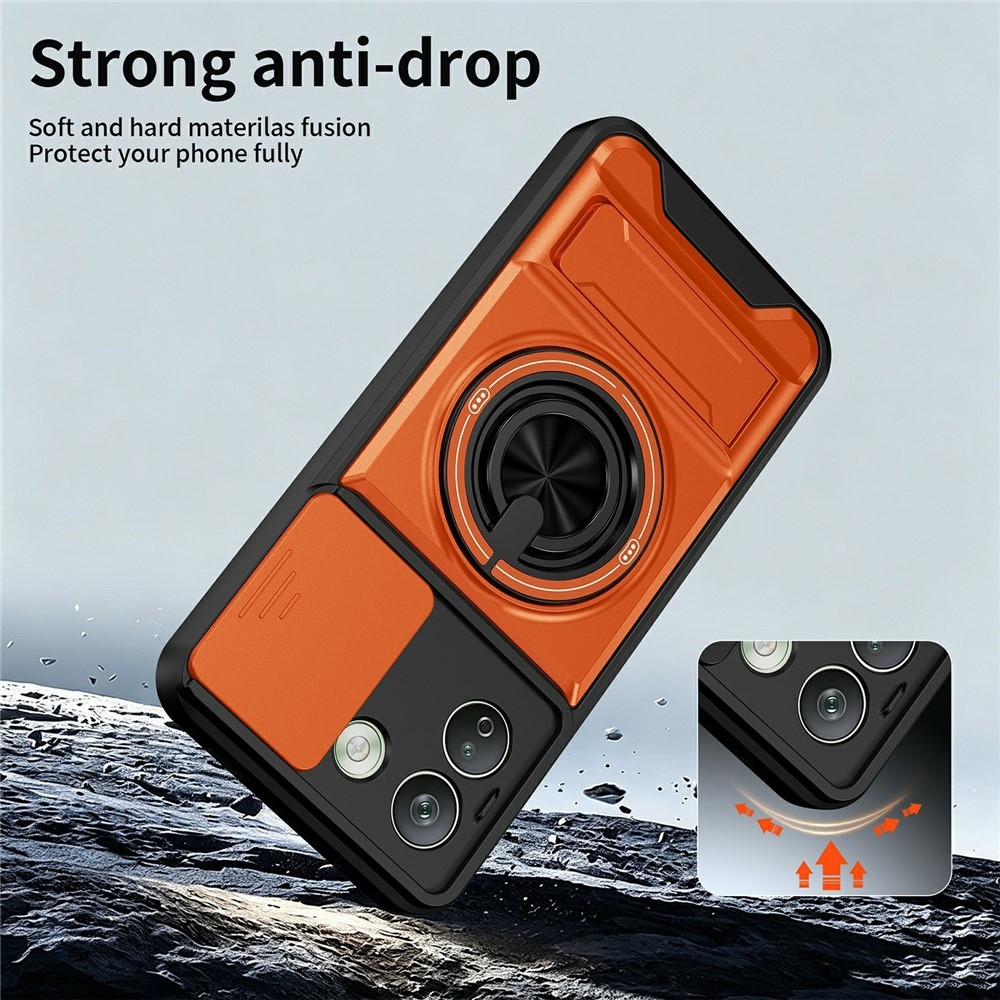 Robuste odolný kryt s MagSafe na Xiaomi Redmi Note 17 Pro Max 5G - oranžový