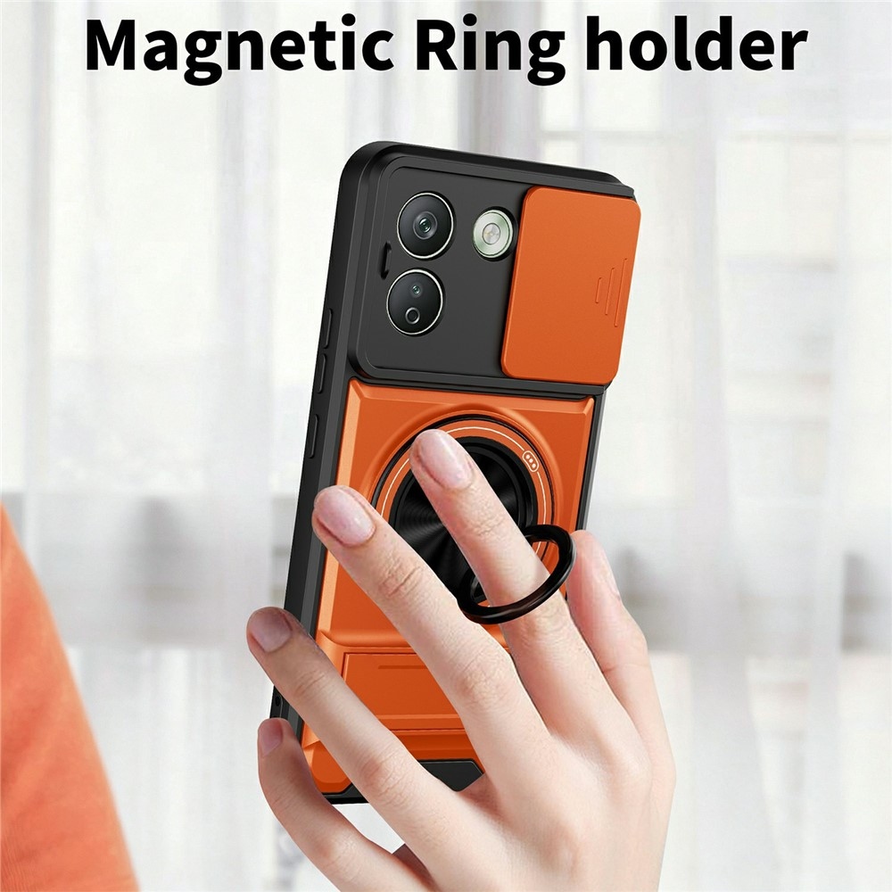 Robuste odolný kryt s MagSafe na Xiaomi Redmi Note 17 Pro Max 5G - oranžový