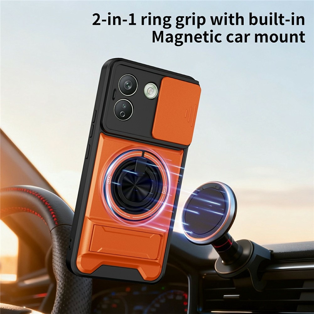Robuste odolný kryt s MagSafe na Xiaomi Redmi Note 17 Pro Max 5G - oranžový