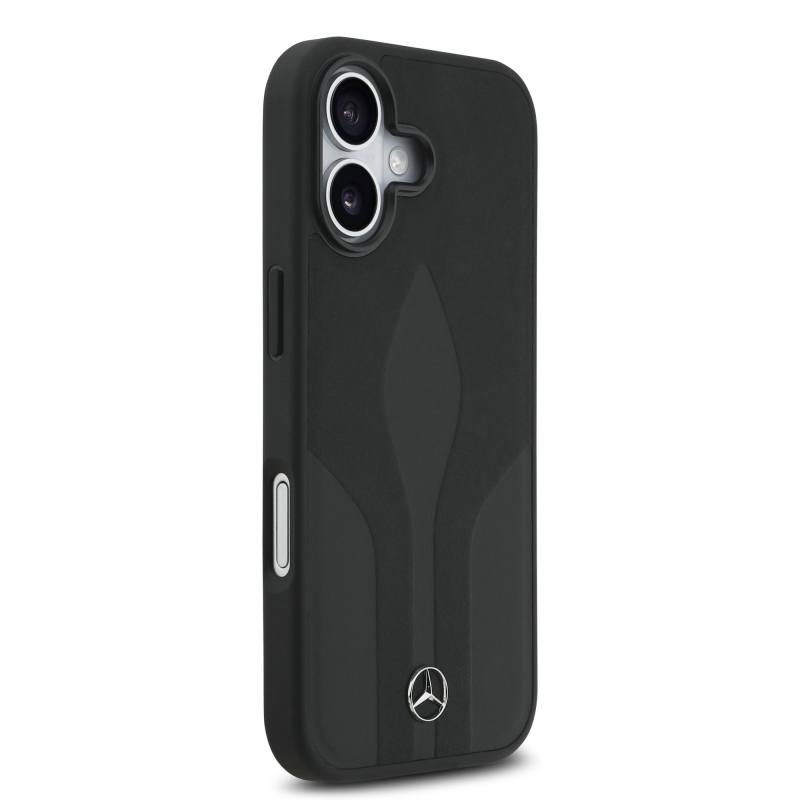 Mercedes Leather The Move MagSafe zadný kryt pre iPhone 17 Black