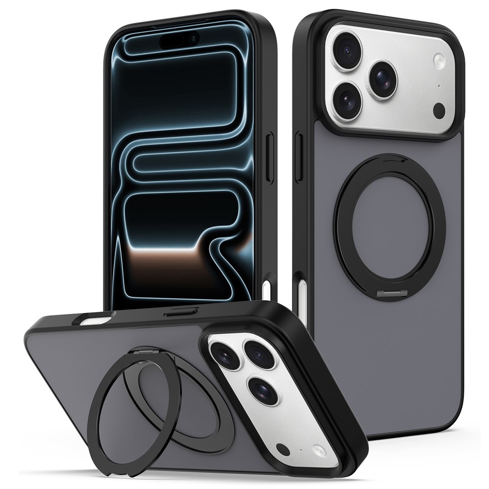 Rotaty gélový obal s pevným chrbtom a MagSafe na iPhone 18 Pro Max/17 Pro Max - čierny