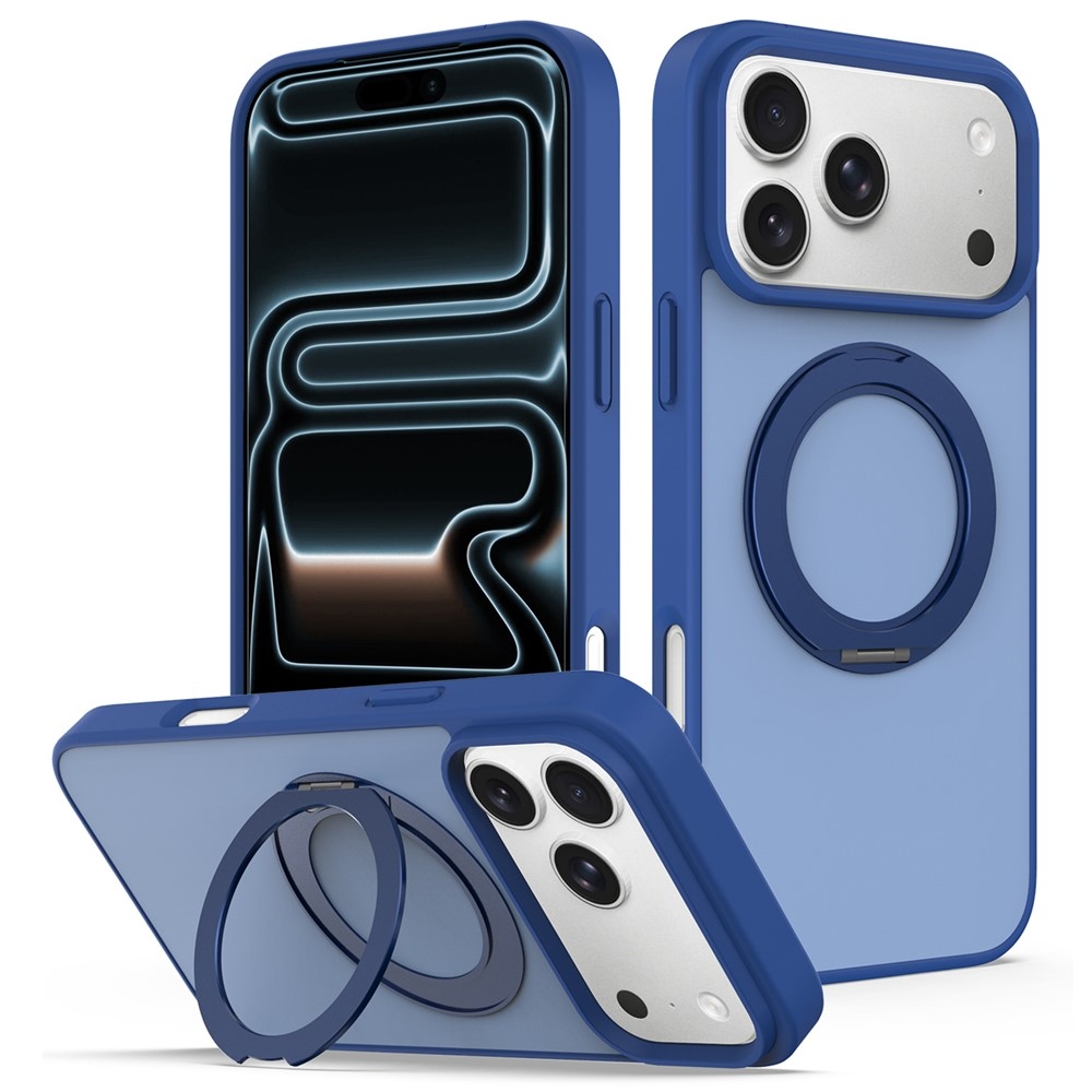 Rotaty gélový obal s pevným chrbtom a MagSafe na iPhone 18 Pro Max/17 Pro Max - modrý
