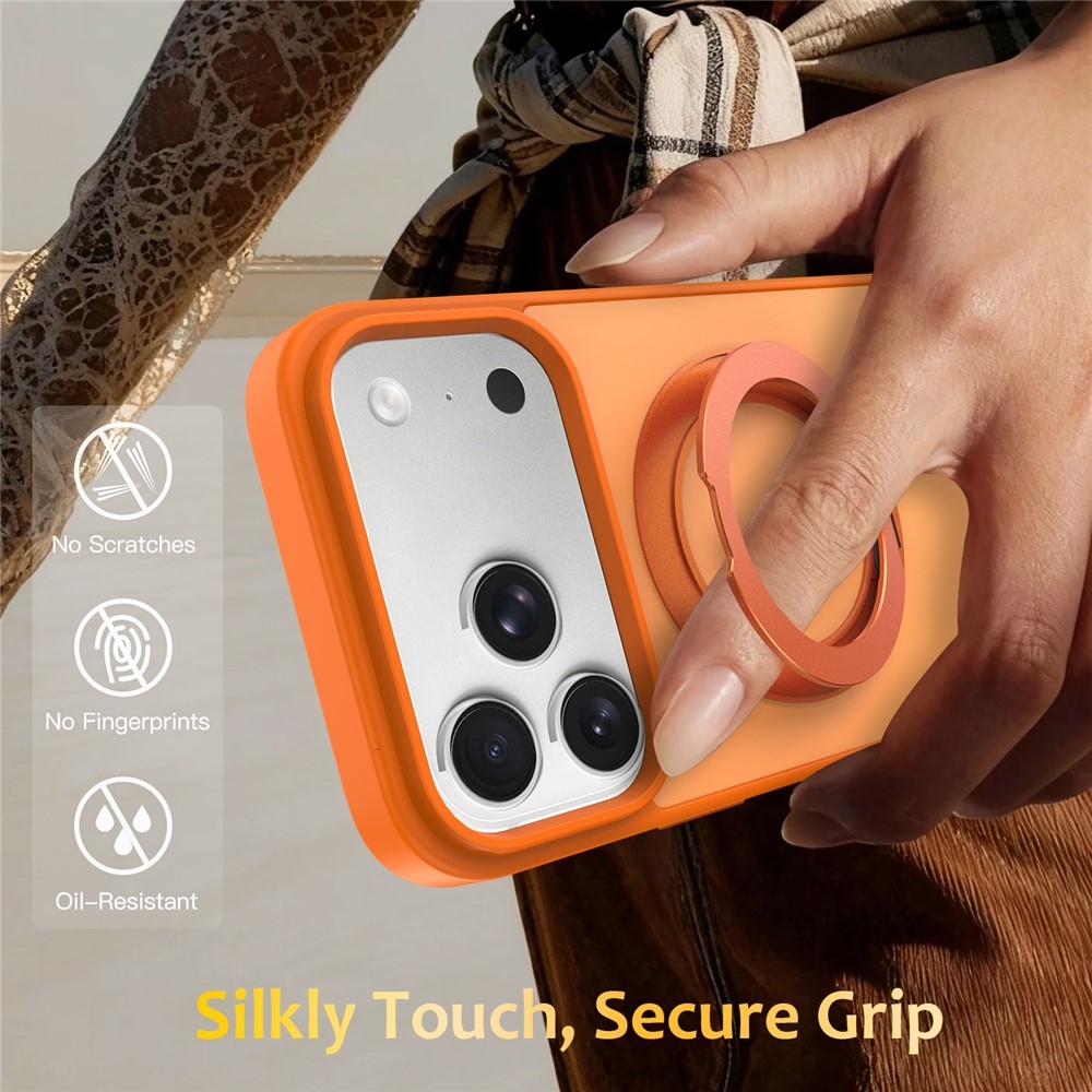 Rotaty gélový obal s pevným chrbtom a MagSafe na iPhone 18 Pro Max/17 Pro Max - oranžový