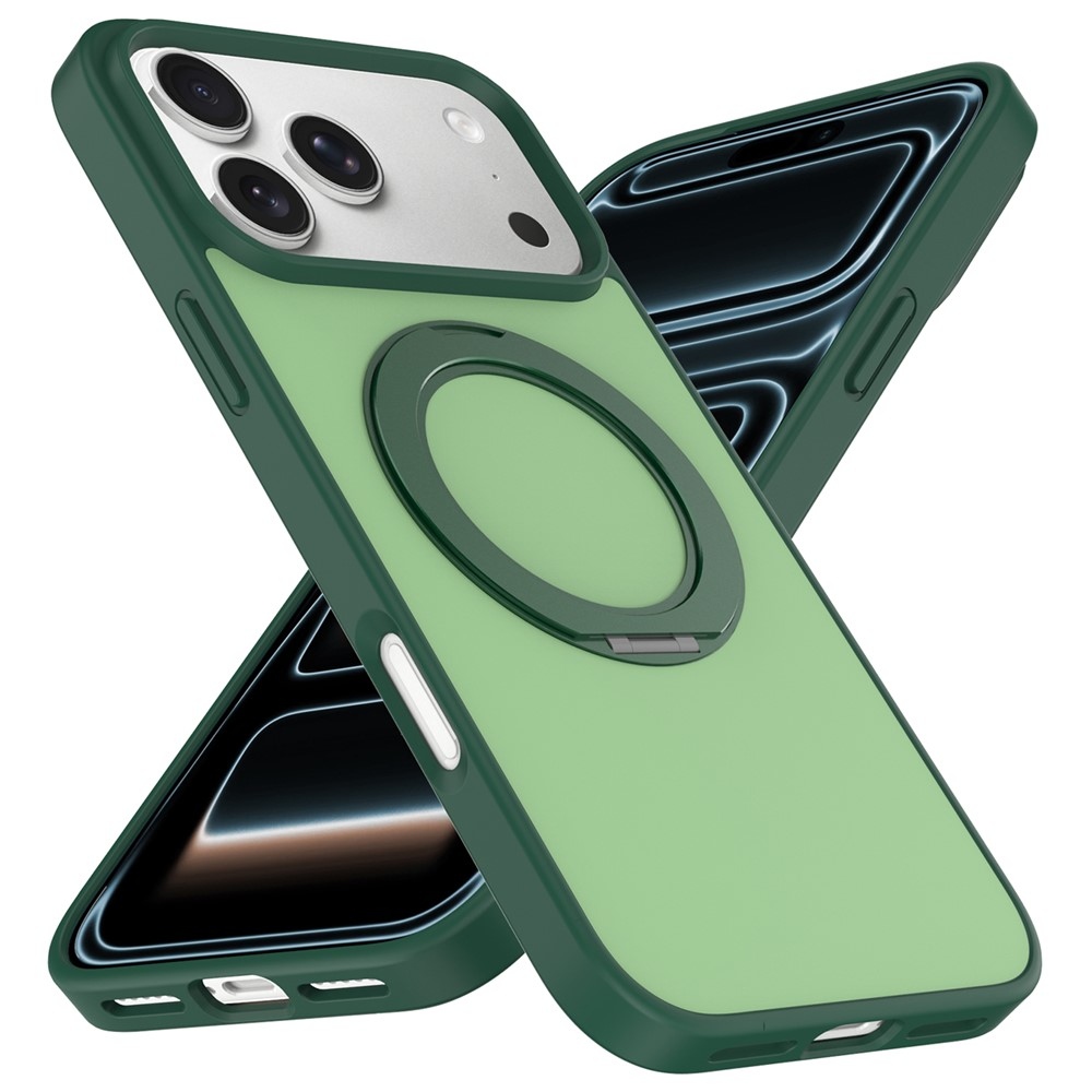 Rotaty gélový obal s pevným chrbtom a MagSafe na iPhone 18 Pro Max/17 Pro Max - zelený