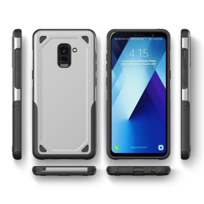 Rougy hybridný odolný obal na Samsung Galaxy A8 Plus (2018) - zlatý