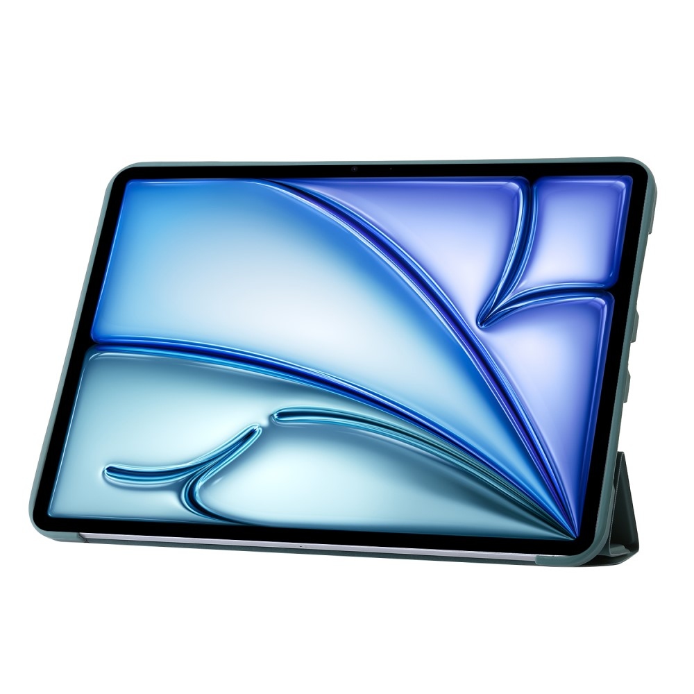 Origamis inteligentné polohovacie puzdro na tablet iPad Air 13 (2024)/(2025) - tmavozelené