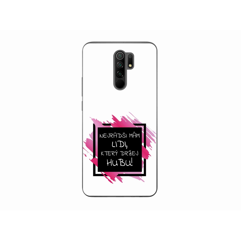 Gélový kryt mmCase na Xiaomi Redmi 9 - vtipný text 7 čiernobiele pozadie