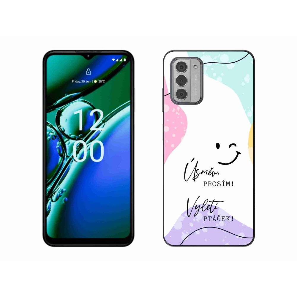 Gélový kryt mmCase na Nokia G42 - vtipný text 4 biele pozadie