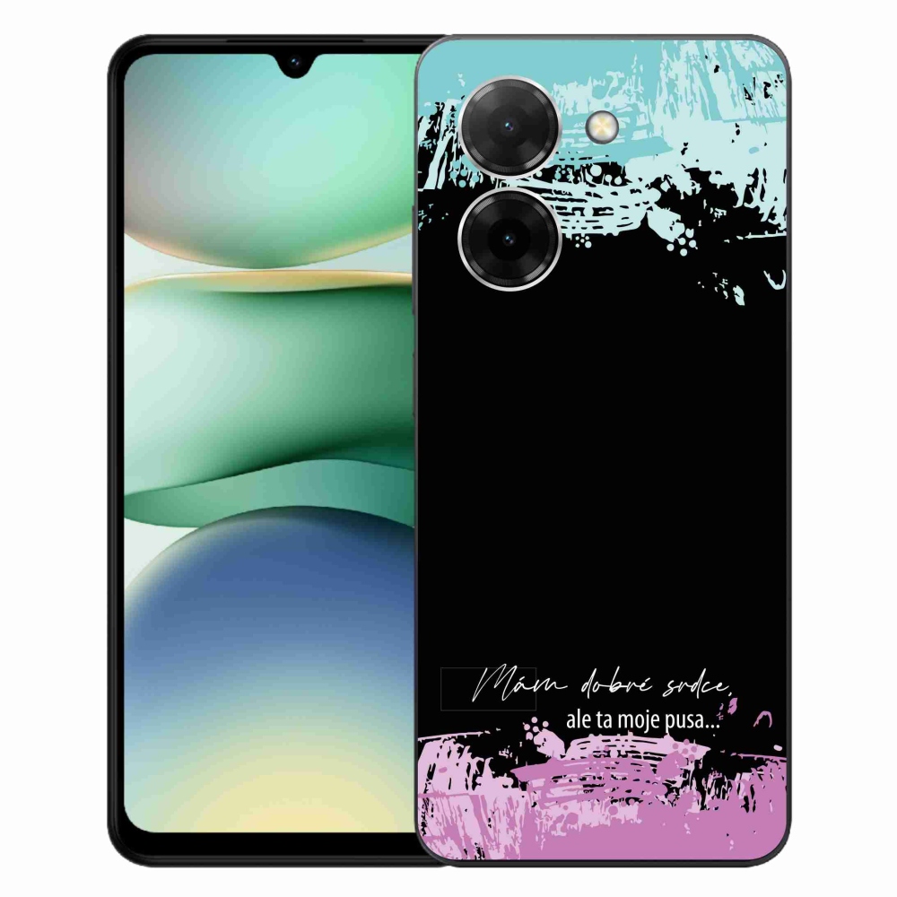 Gélový kryt mmCase na Xiaomi Redmi A5 (173.45x79.35x8.45mm) - vtipný text 3 čierne pozadie