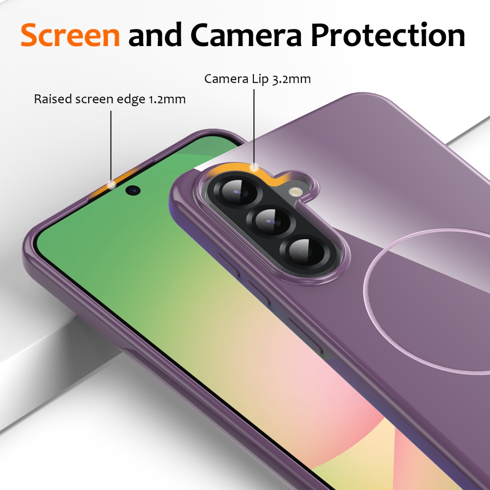 Carry gélový obal s MagSafe na Samsung Galaxy A17 5G - fialový