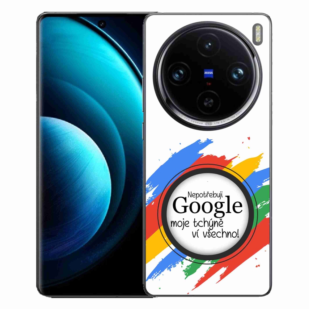 Gélový kryt mmCase na Vivo X100 Pro 5G - svokra vie všetko biele pozadie