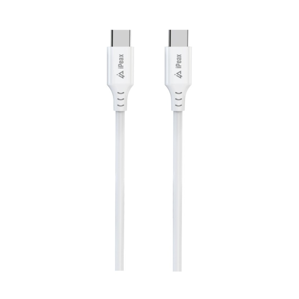 iPEAX TPU kábel USB-C / USB-C 1,5 m, USB 2.0 - biely