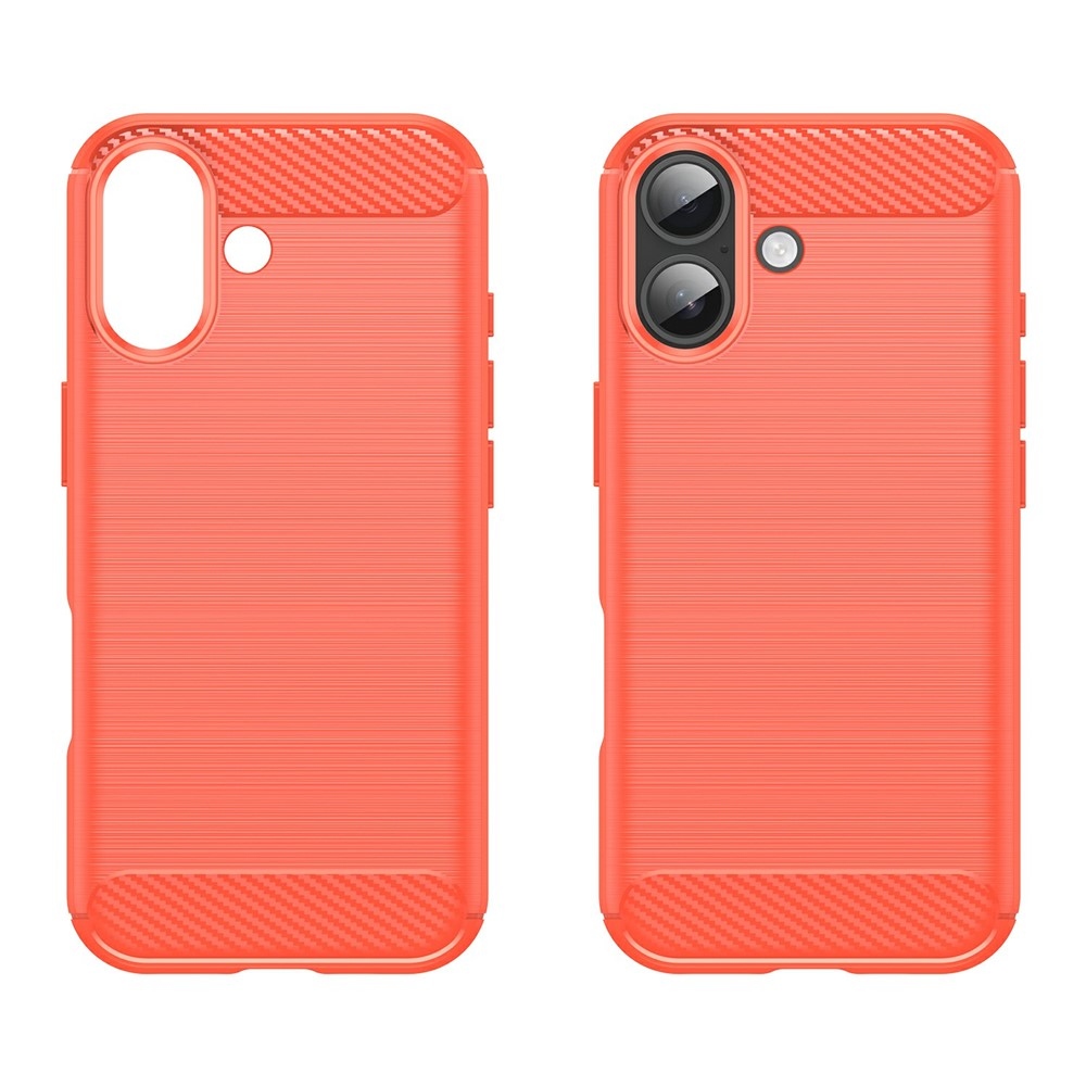 Carbon odolný gélový obal na iPhone 17 - červený