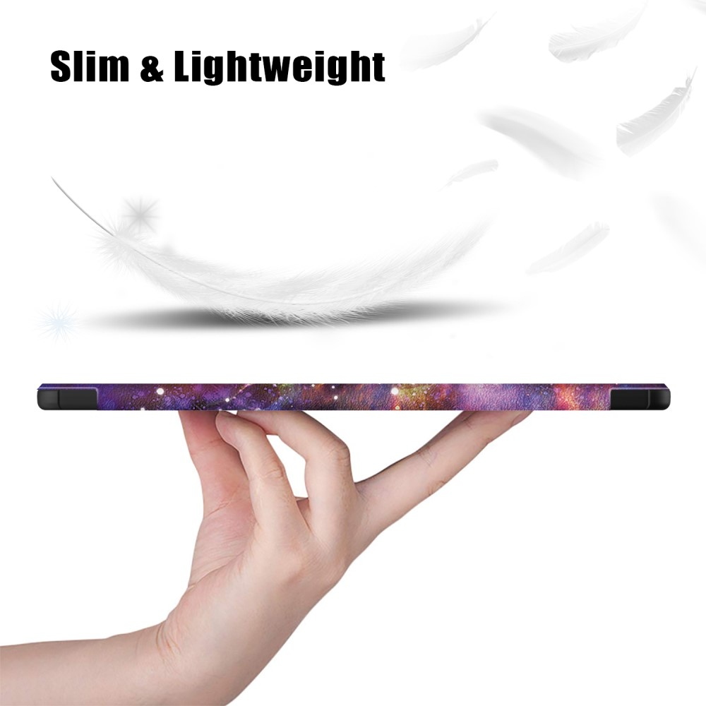 Print chytré zatváracie púzdro na Samsung Galaxy Tab S9 FE+ - vesmír