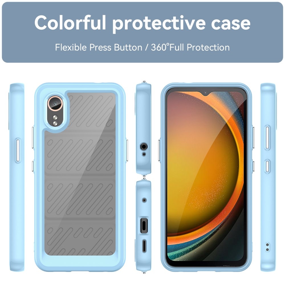 Gélový obal s pevným chrbtom na Samsung Galaxy Xcover 7 - modrý