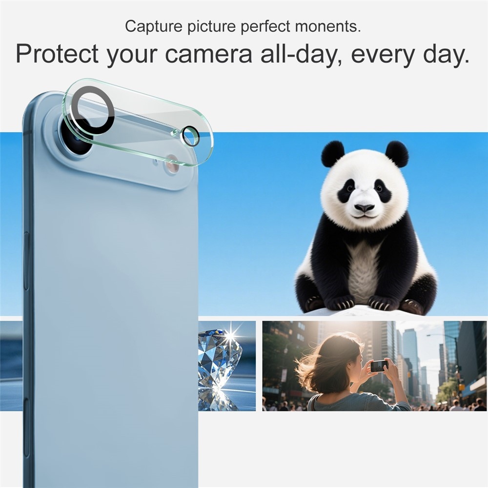 IMK sklo šošovky fotoaparátu na iPhone 17 Air - čierne krúžky