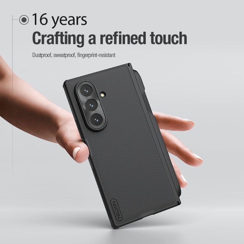 Nillkin Super Frosted FOLD Zadný kryt s magnetickým otvorom na pero pre Samsung Galaxy Z Fold 7 Black