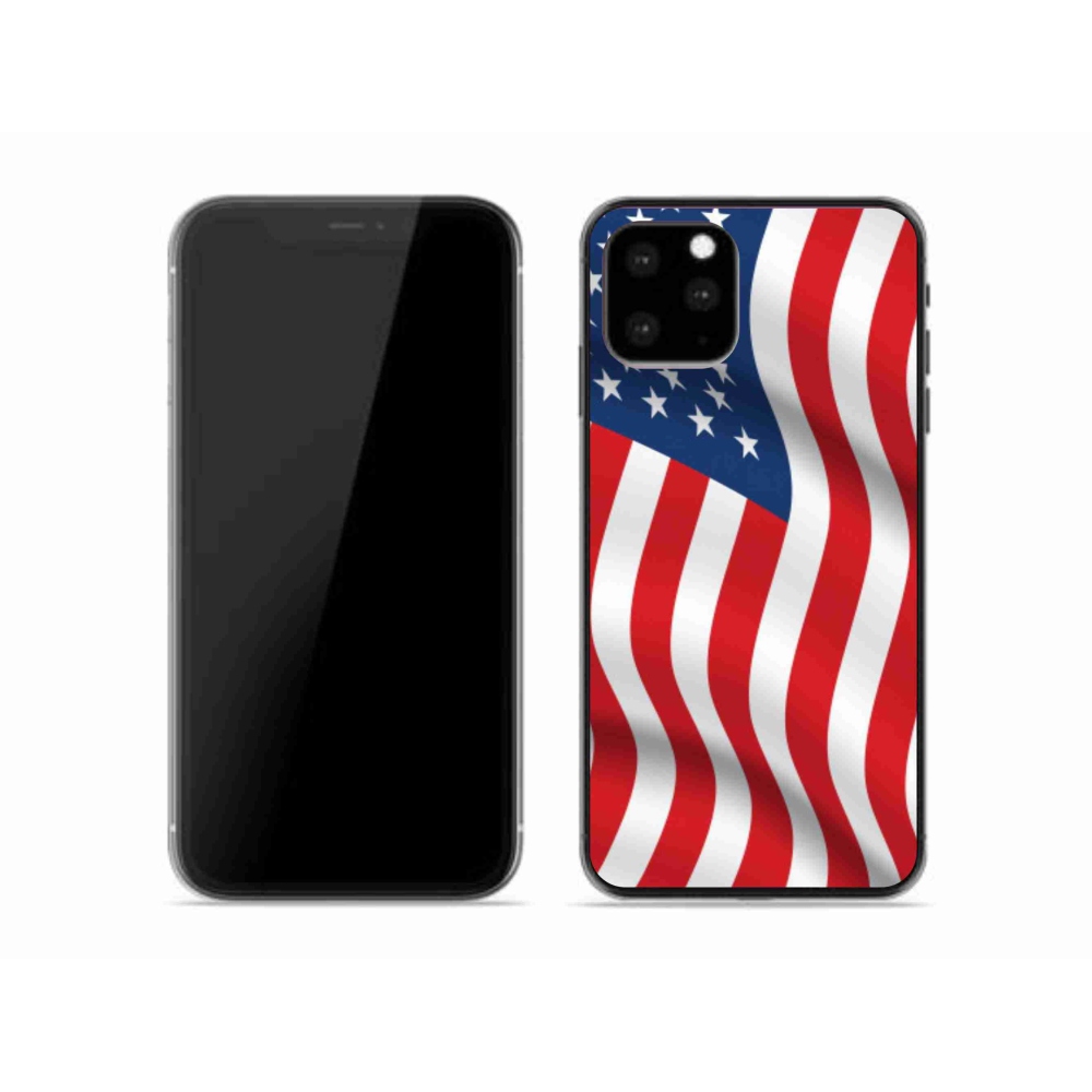 Gélový kryt mmCase na mobil iPhone 11 Pro - USA vlajka