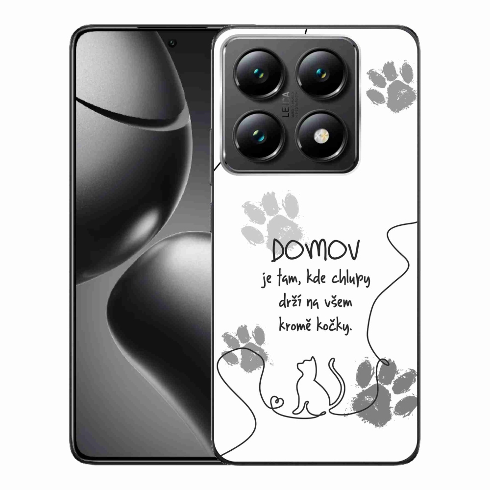 Gélový kryt mmCase na Xiaomi 14T Pro - mačacie motív biele pozadie
