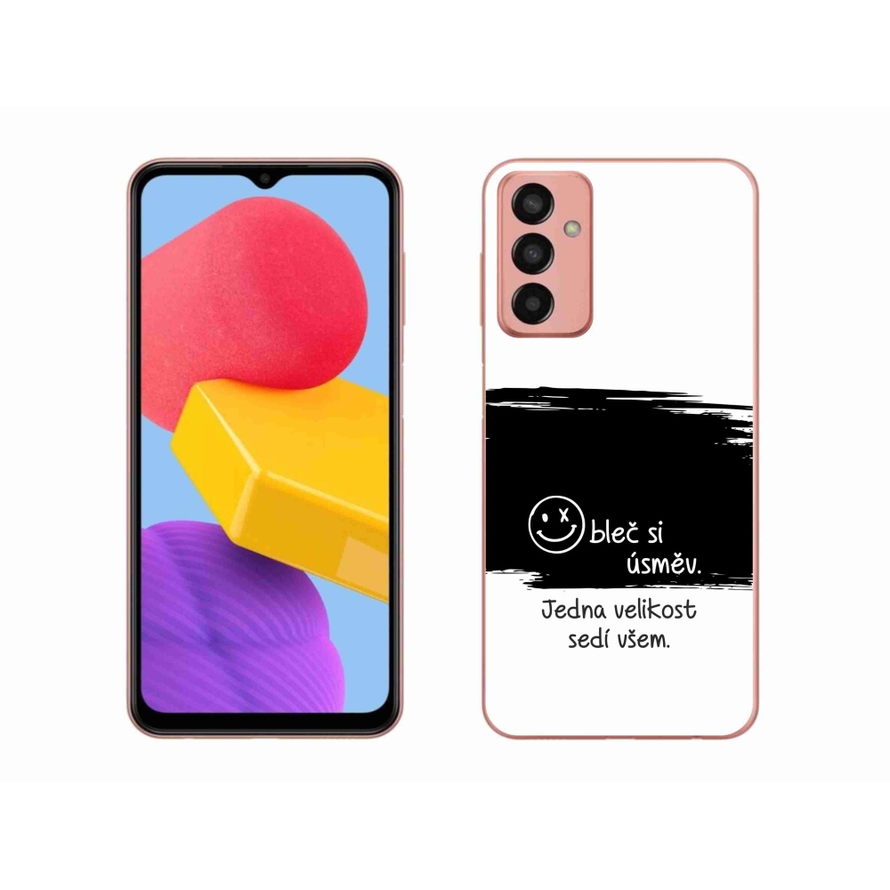 Gélový kryt mmCase na Samsung Galaxy M13 - vtipný text 8 čiernobiele pozadie