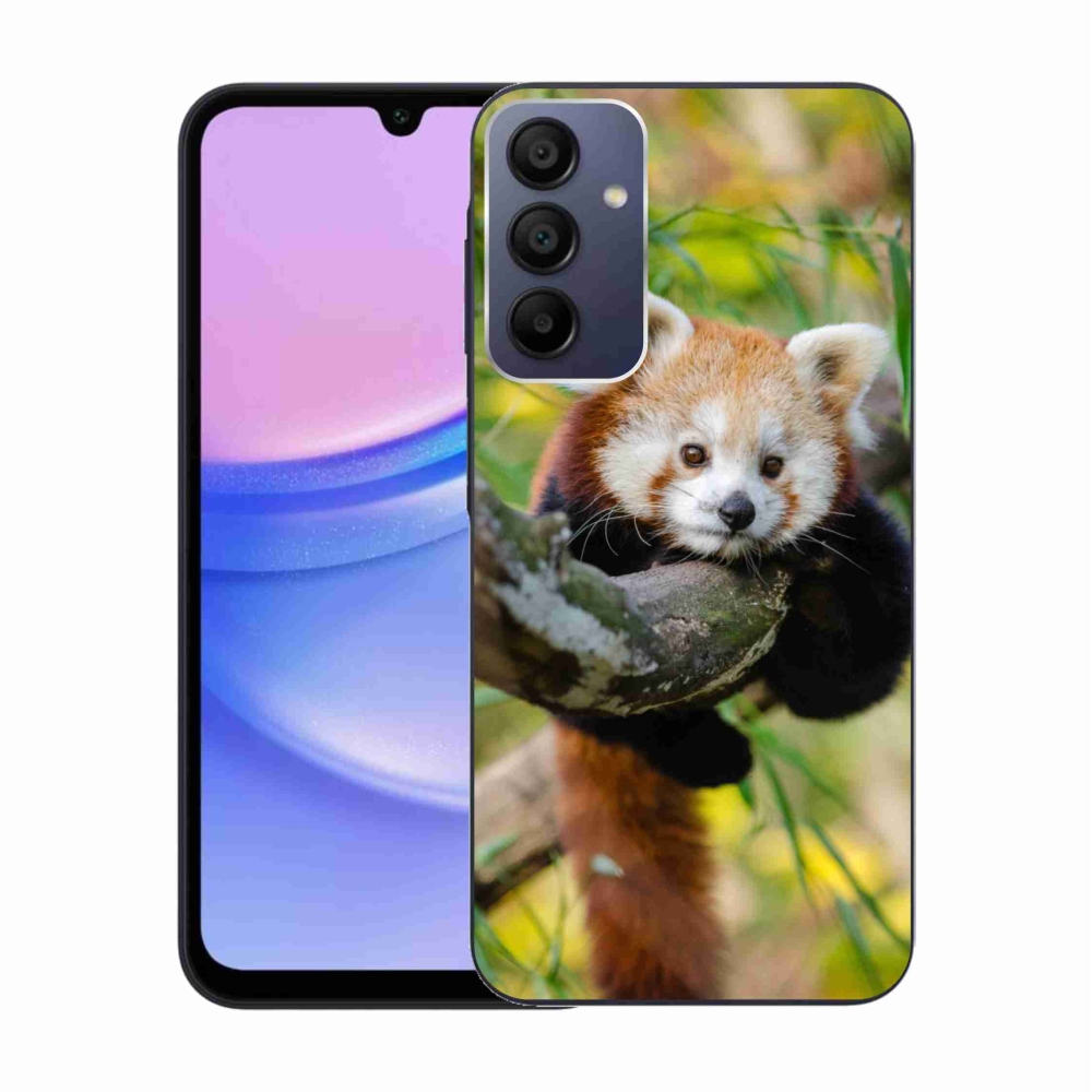 Gélový kryt mmCase na Samsung Galaxy A15 4G/5G - panda červená