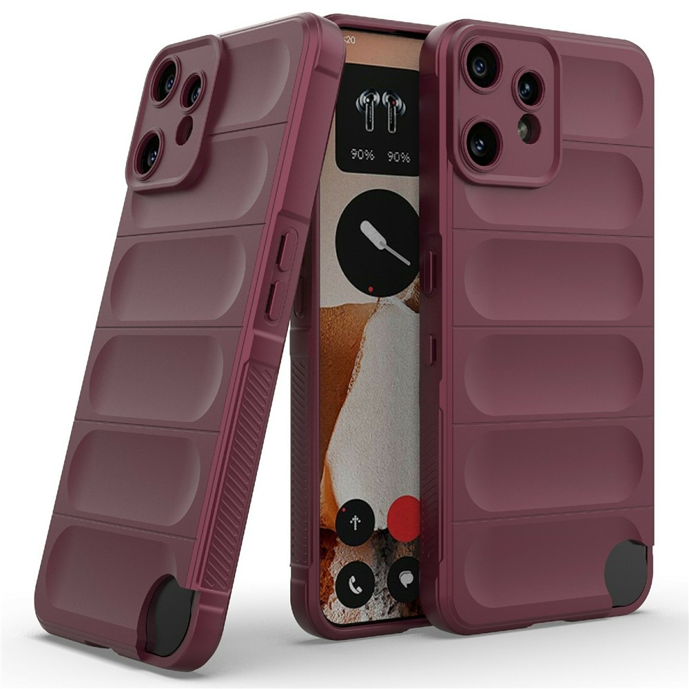 Rugg odolný gélový obal na Nothing CMF Phone 2 Pro - vínový