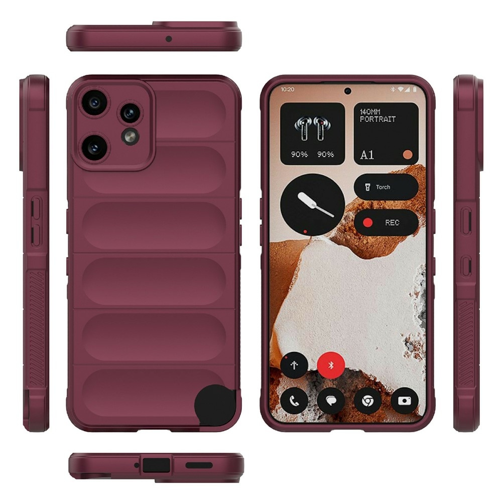 Rugg odolný gélový obal na Nothing CMF Phone 2 Pro - vínový