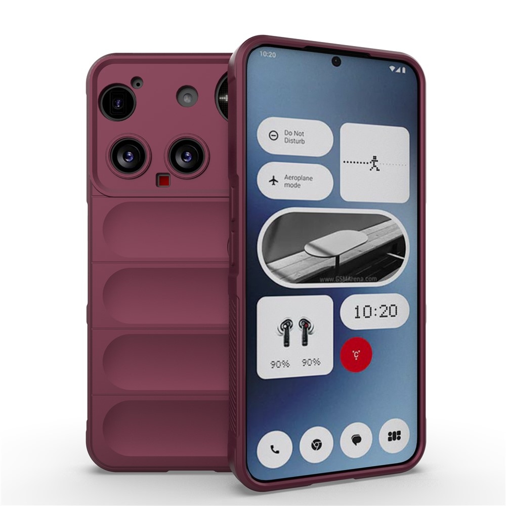 Rugg odolný gélový obal na Nothing Phone (3) 5G - vínový