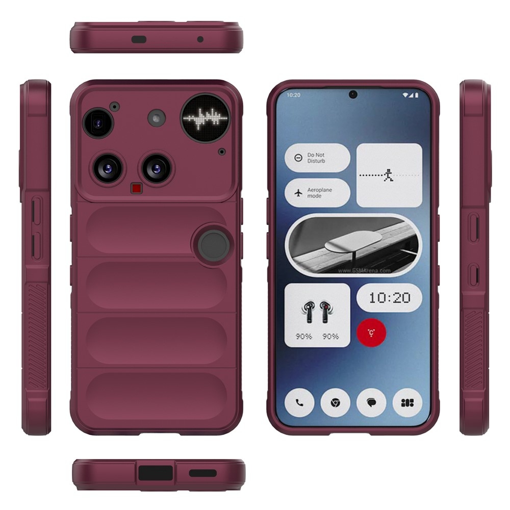 Rugg odolný gélový obal na Nothing Phone (3) 5G - vínový