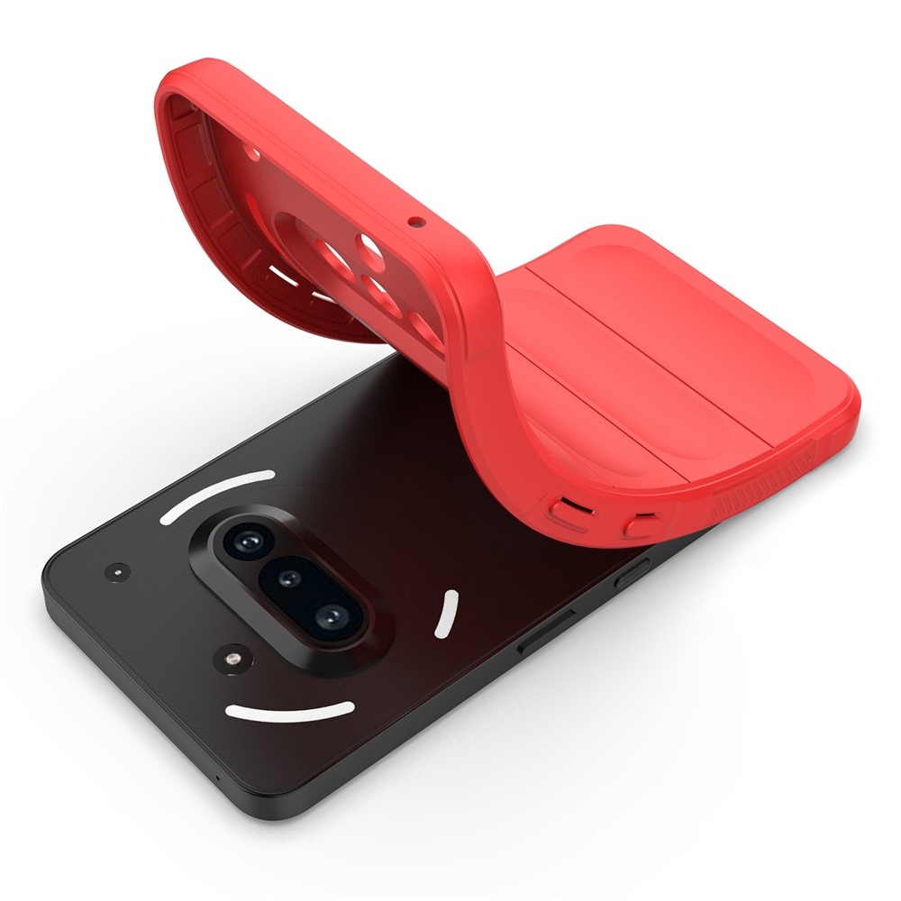 Rugg odolný gélový obal na Nothing Phone (3a) - červený
