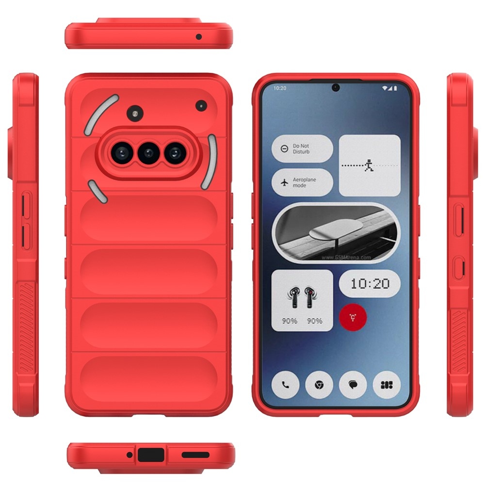 Rugg odolný gélový obal na Nothing Phone (3a) - červený