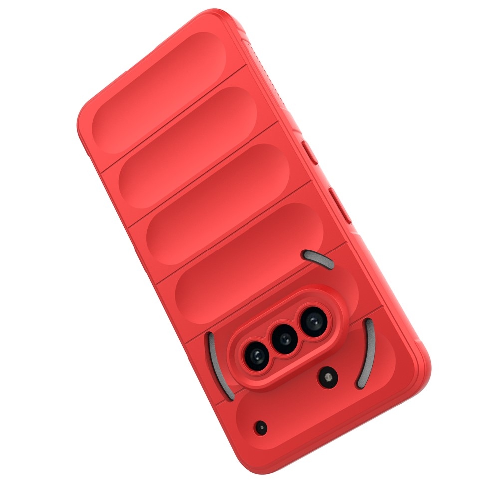 Rugg odolný gélový obal na Nothing Phone (3a) - červený