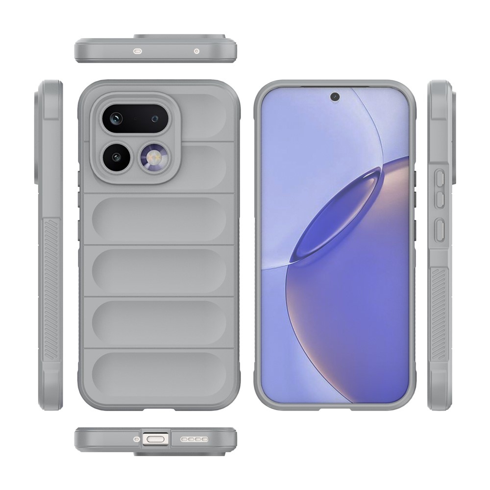 Rugg odolný gélový obal na Realme 16 Pro 5G - svetlosivý
