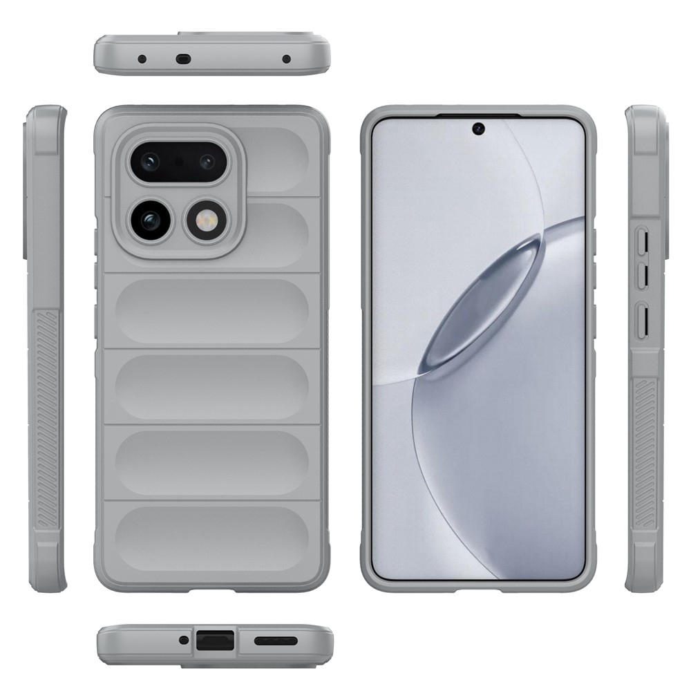 Rugg odolný gélový obal na Realme 16 Pro+ 5G - svetlosivý