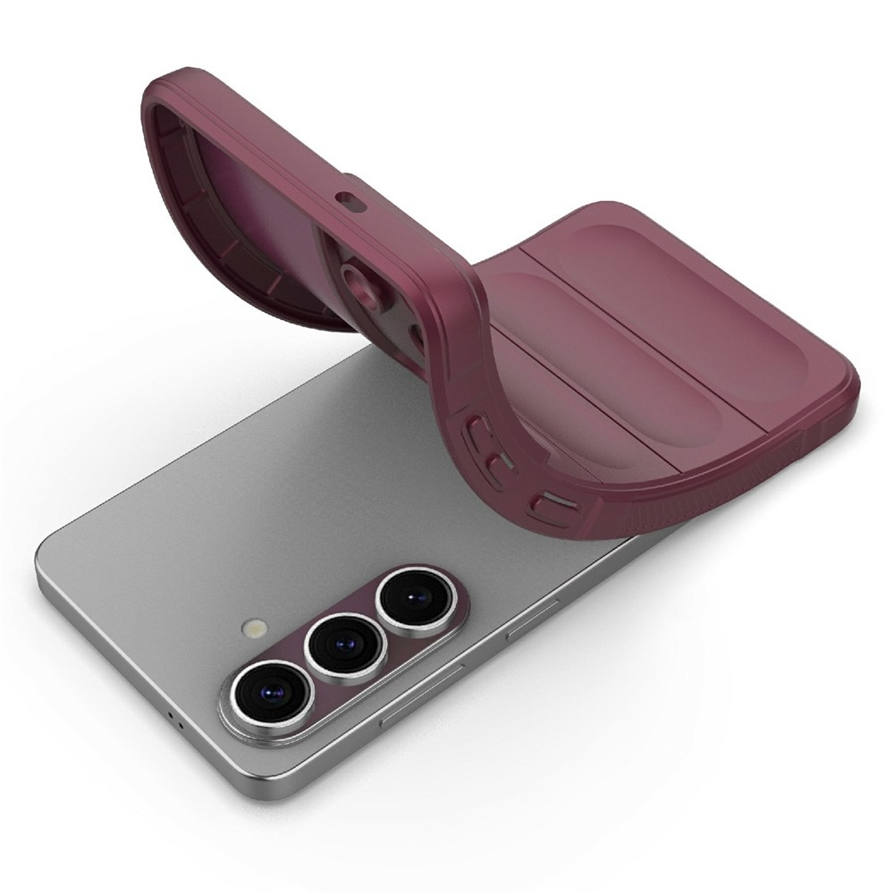 Rugg odolný gélový obal na Samsung Galaxy S26/S26 Pro - vínový