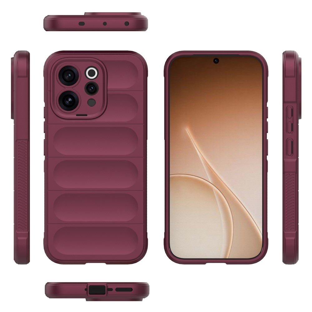 Rugg odolný gélový obal na Vivo V70 5G - vínový