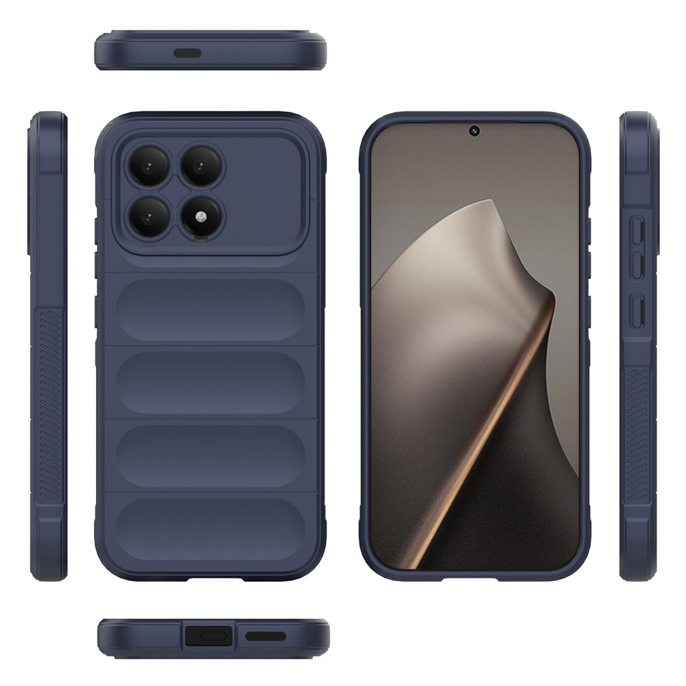 Rugg odolný gélový obal na Xiaomi Poco F8 Pro 5G - tmavomodrý