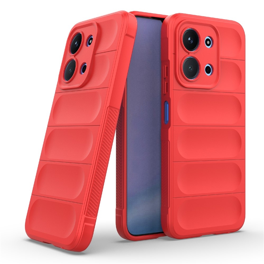 Rugg odolný gélový obal na Xiaomi Redmi 15C 4G/5G (173mm)/Poco C85 (173mm) - červený