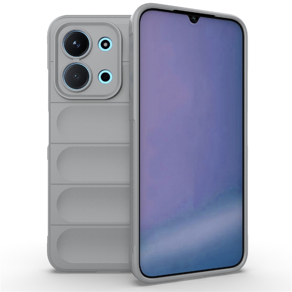 Rugg odolný gélový obal na Xiaomi Redmi 15C 4G/5G (173mm)/Poco C85 (173mm) - svetlosivý