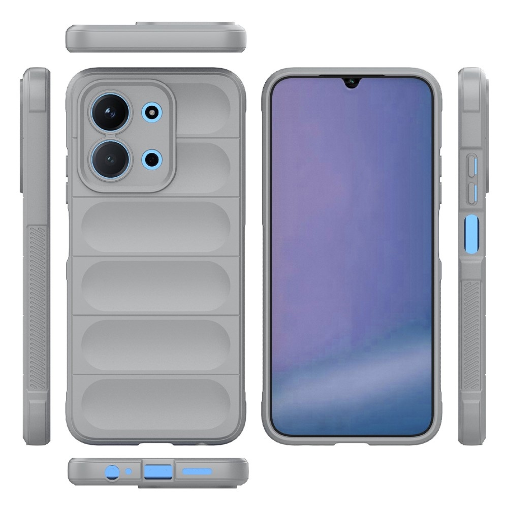 Rugg odolný gélový obal na Xiaomi Redmi 15C 4G/5G (173mm)/Poco C85 (173mm) - svetlosivý