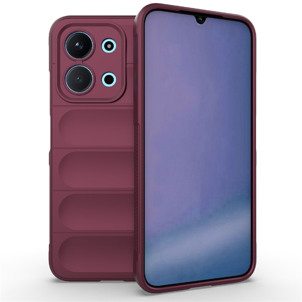 Rugg odolný gélový obal na Xiaomi Redmi 15C 4G/5G (173mm)/Poco C85 (173mm) - vínový