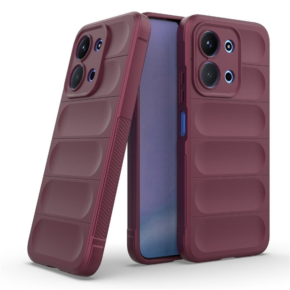 Rugg odolný gélový obal na Xiaomi Redmi 15C 4G/5G (173mm)/Poco C85 (173mm) - vínový