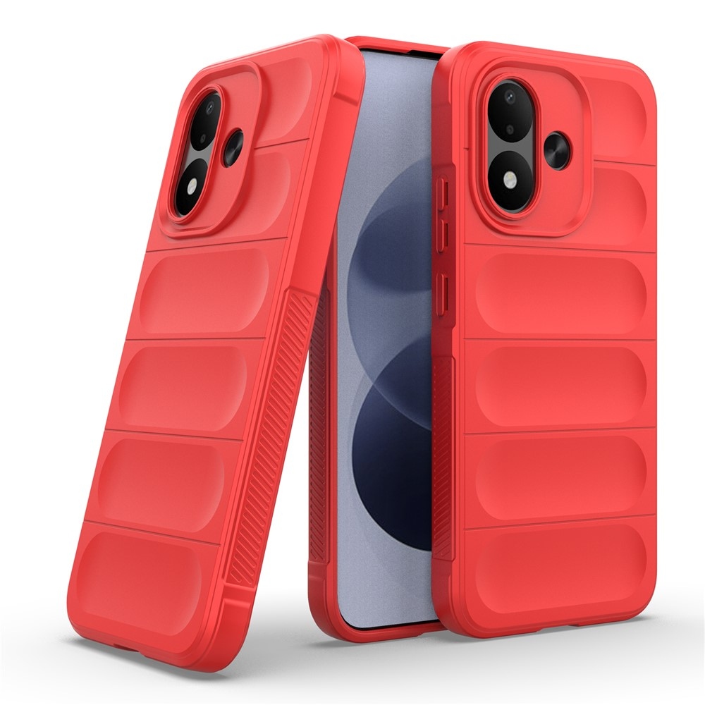 Rugg odolný gélový obal na Xiaomi Redmi Note 17 4G/5G - červený