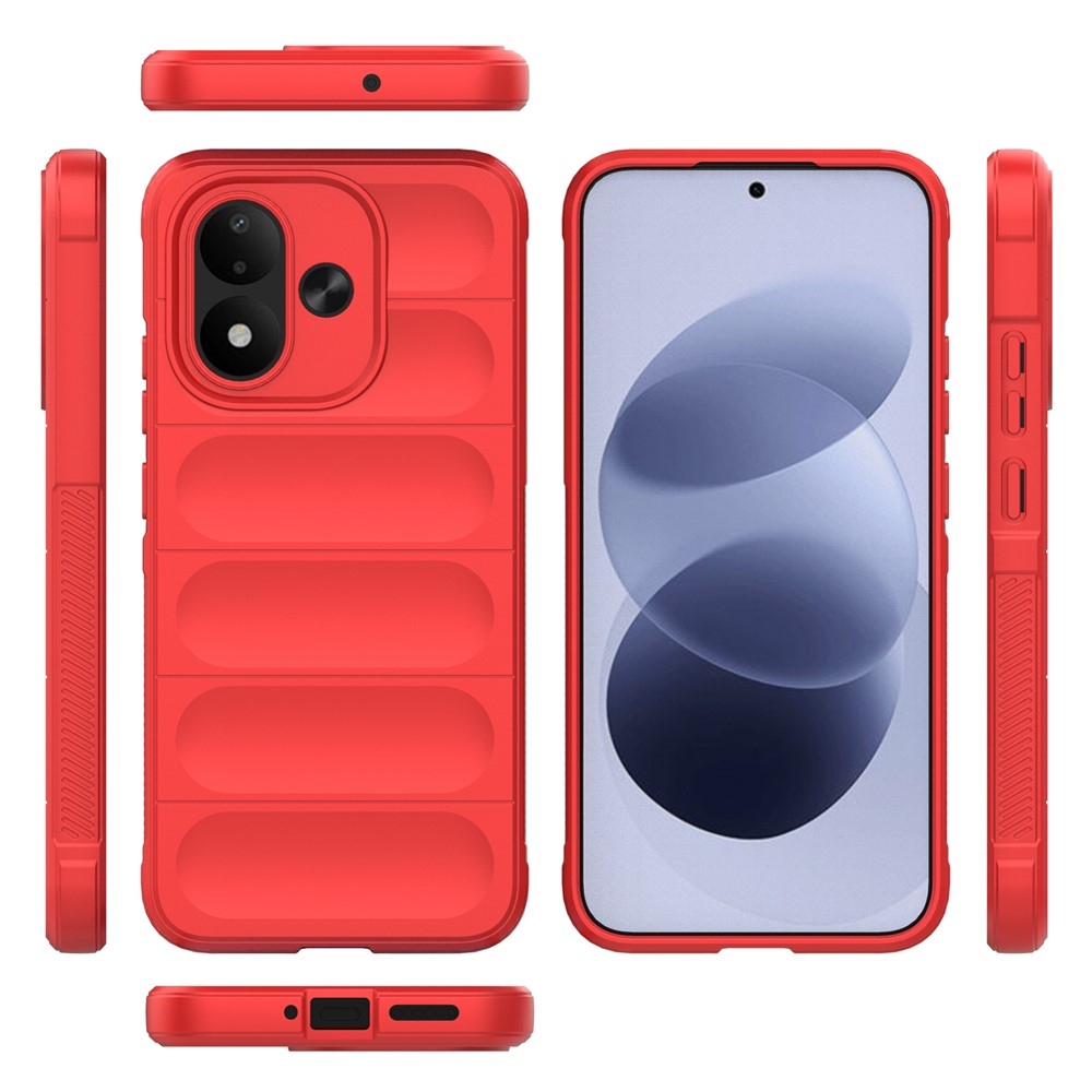 Rugg odolný gélový obal na Xiaomi Redmi Note 17 4G/5G - červený