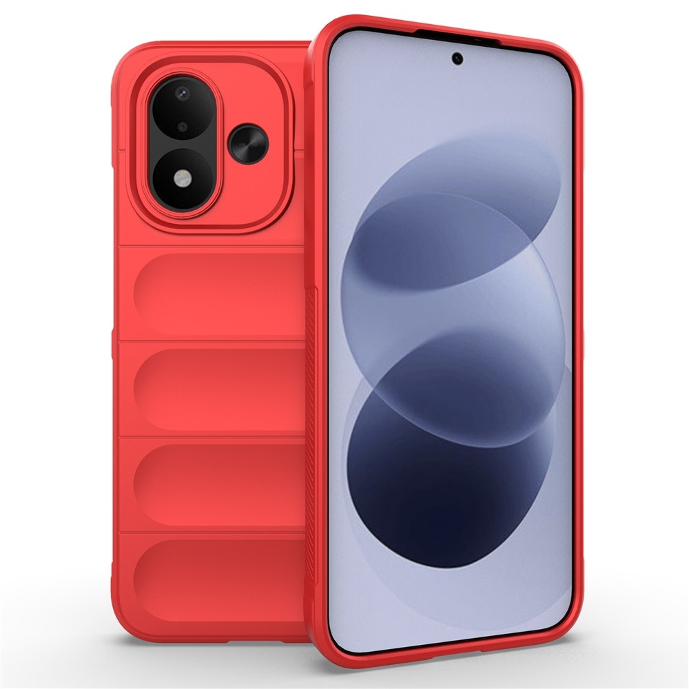 Rugg odolný gélový obal na Xiaomi Redmi Note 17 4G/5G - červený