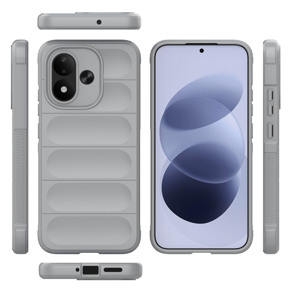 Rugg odolný gélový obal na Xiaomi Redmi Note 17 4G/5G - svetlosivý