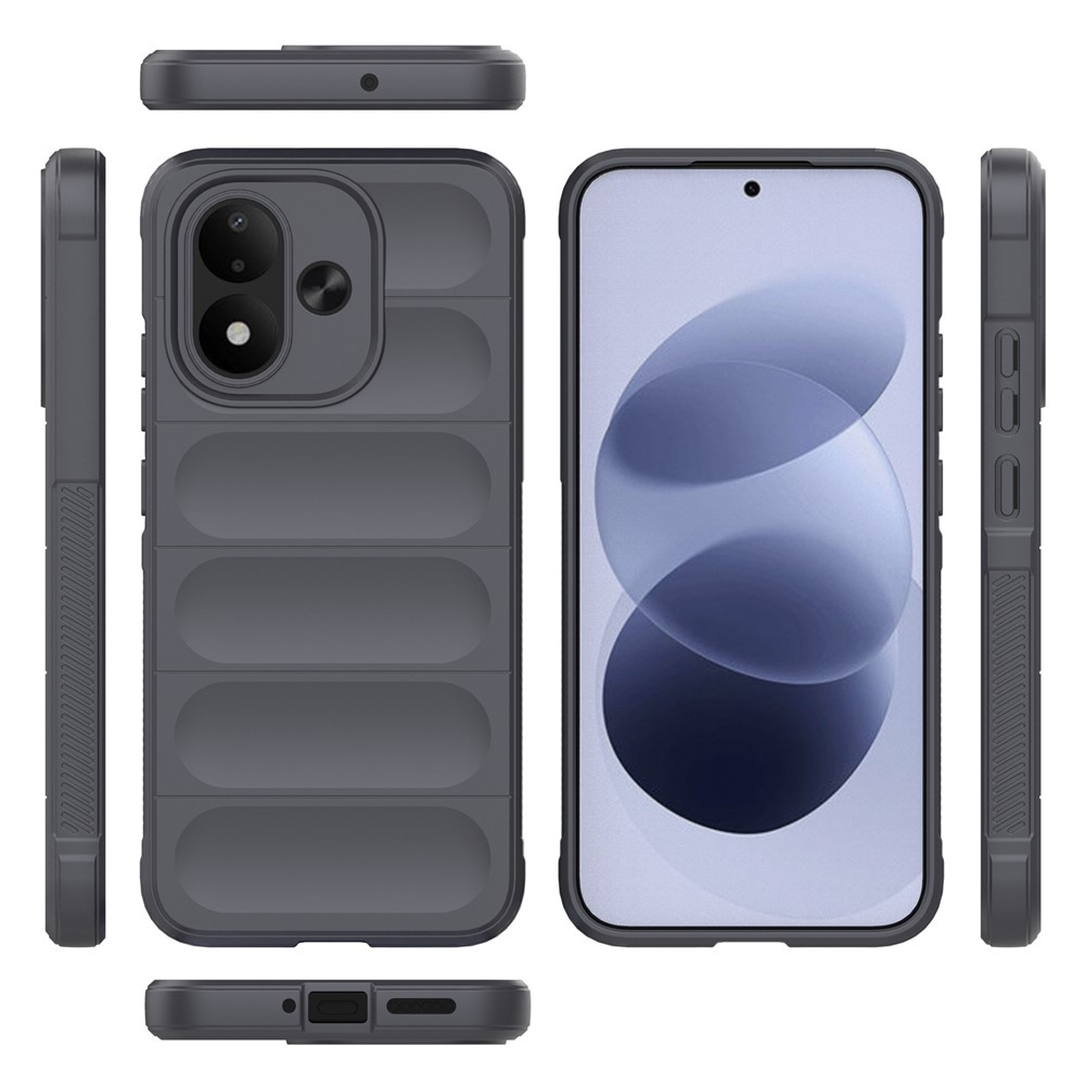 Rugg odolný gélový obal na Xiaomi Redmi Note 17 4G/5G - tmavosivý