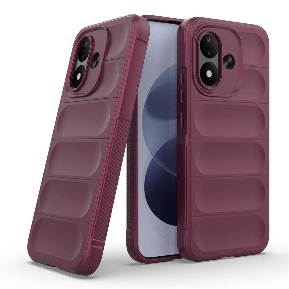 Rugg odolný gélový obal na Xiaomi Redmi Note 17 4G/5G - vínový
